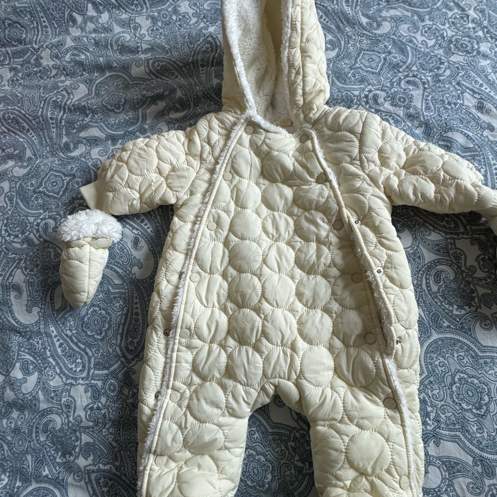 Cozy Cream Quilted Kids One Piece